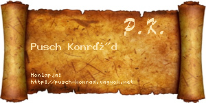 Pusch Konrád névjegykártya